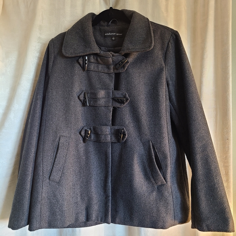 Gray pea coat